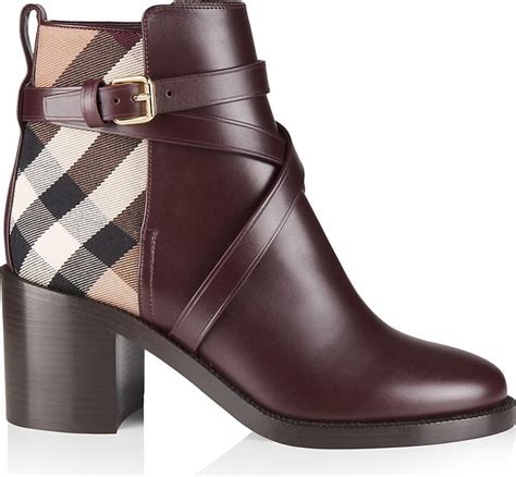 burberry pryle check leather|Burberry Pryle House Check & Leather Ankle Boots.